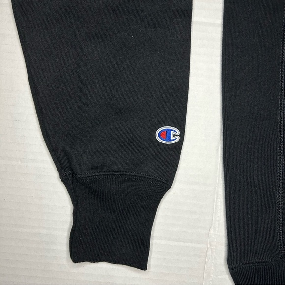 Champion Men’s Black Reverse Weave Crewneck Sweater Sweatshirt Size Large - Picture 6 of 9